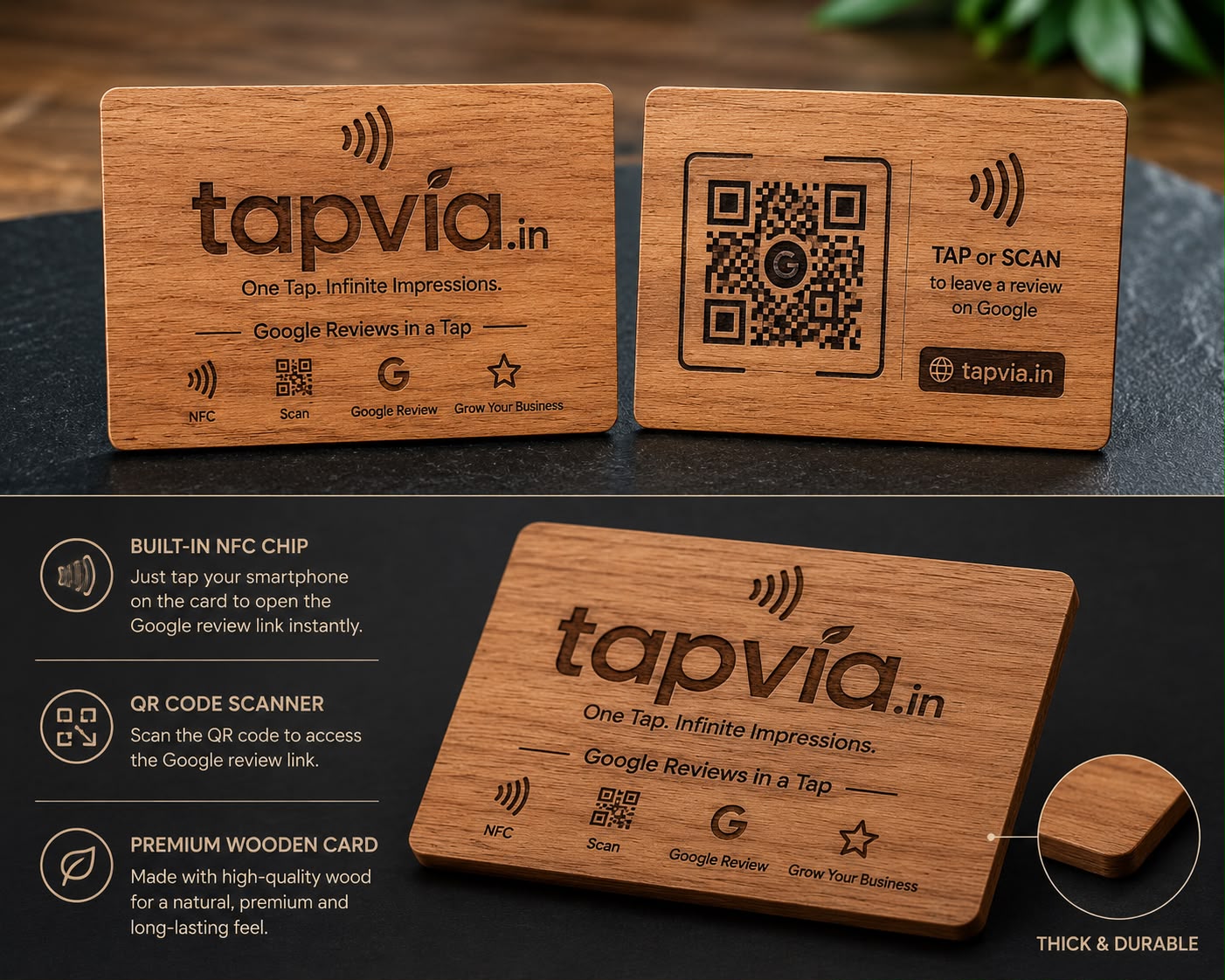 Wooden NFC Card